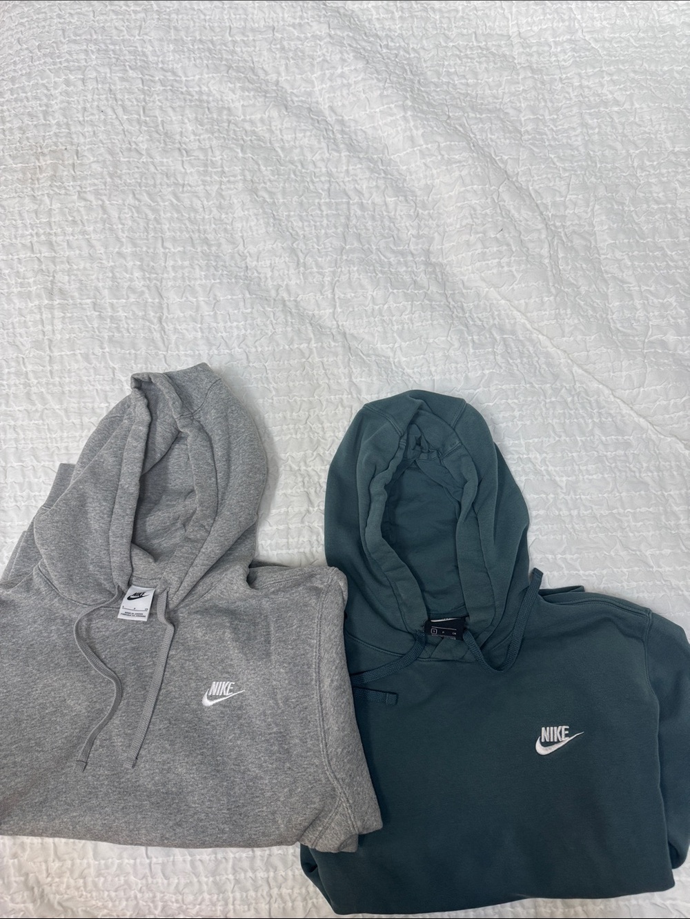 Nike Men’s Hoodies - Gray and Dark Teal